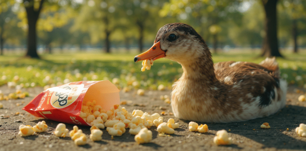 can ducks eat popcorn